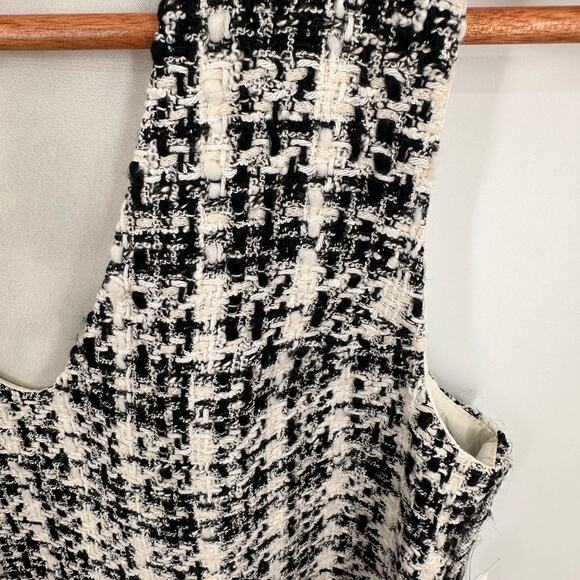 KAREN KANE NWT Black and White Tropic Sun Tweed Shift Dress // S - Picture 9 of 13